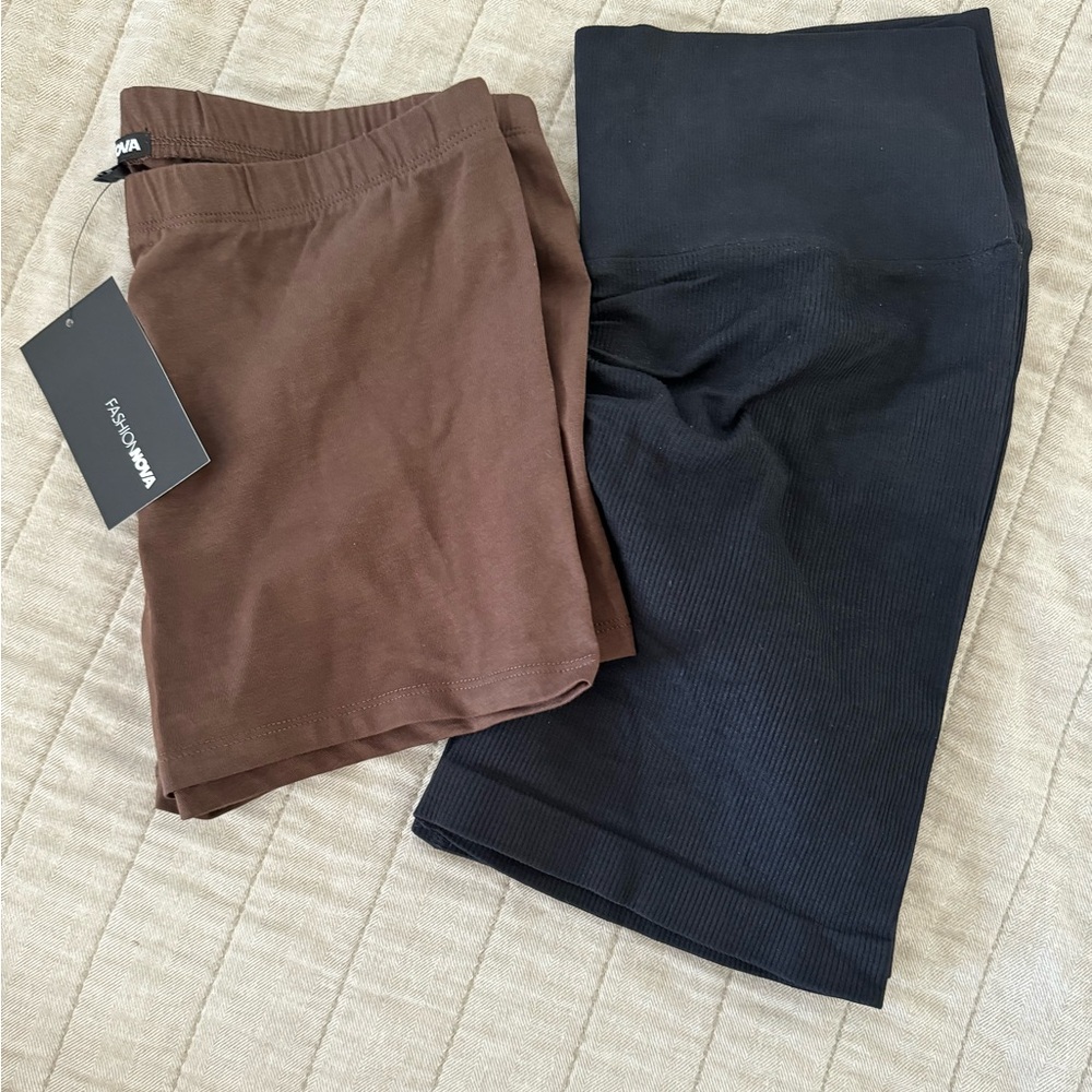 Cotton and legging shorts